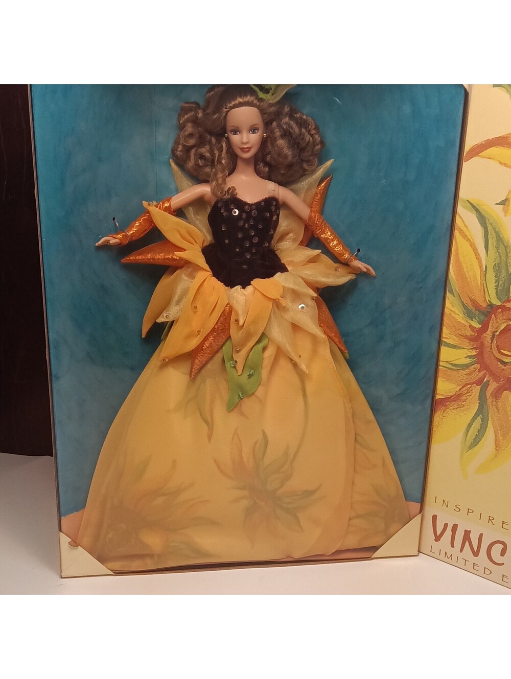 1998 SUNFLOWER BARBIE Doll Inspired By Vincent NRFB Van Gogh Limited Edition